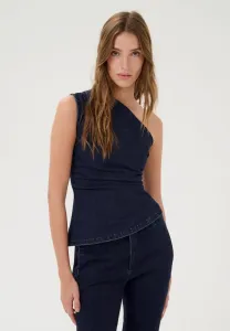 Ayomw топ с открытыми плечами My Essential Wardrobe, Dark Blue Un-Wash