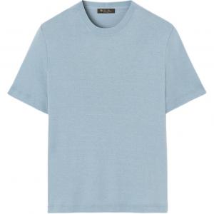 Loro Piana Футболка мужская Zen Blue с круглым вырезом Moderate