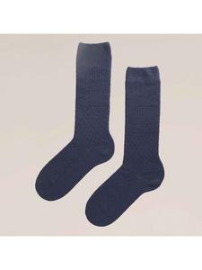 Носки с экологичным деловым принтом в цвете ночная синяя Kunert