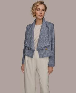 Женская жакет-накидка с воротником-шалью и бахромой Donna Karan New York, Tempest