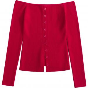 Свитер из коллекции «Весенний фестиваль года Лошади» SS26, женский Abercrombie＆Fitch, bright красный