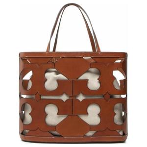 TORY BURCH Кожаная сумка тоут, шоппер, женская классическая оригинальная коричневая