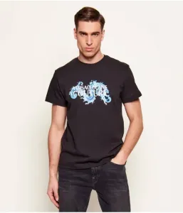 Футболка в стиле барокко. Волна. slim fit Versace Jeans Couture, черный