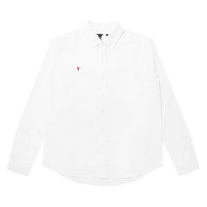 Лонгслив Vlone Long-Sleeve Button Up, White/Red