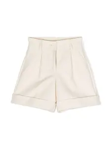 Твиловые шорты с логотипом Moncler Enfant, нейтральный
