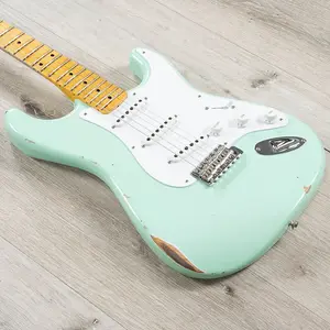 Гитара Fender Custom Shop Limited Edition Fat 1954 Stratocaster Relic, выцветший старинный серф-зеленый
