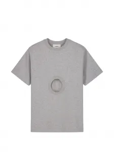 Футболка с круглым вырезом-окошком Coperni, серый
