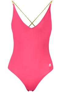 Женский купальник K-Way слитный с v-образным вырезом, розовый