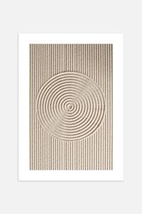 Плакат дзен кругов Postery, 50x70 см, бежевый