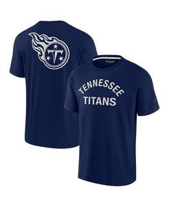 Мужская и женская темно-синяя супермягкая футболка Tennessee Titans с коротким рукавом Fanatics Signature, синий