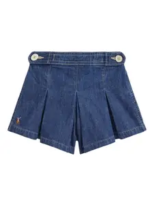 Джинсовые шорты со складками POLO RALPH LAUREN KIDS, синий