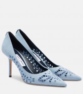 Love 85 вышитые джинсовые лодочки Jimmy Choo, Blue Haze