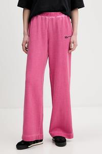 Хлопковые спортивные штаны Karl Lagerfeld Jeans, розовый