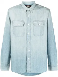 Джинсовая рубашка Illinois на пуговицах Ralph Lauren RRL, синий