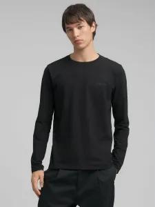 Футболка с длинными рукавами из эластичного трикотажа с логотипом REPLEY