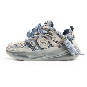 Кроссовки NOCOPY Chunky Sneakers Unisex Low-top Washed Blue, синий