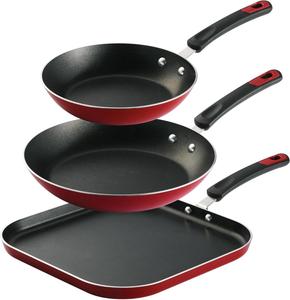 Набор алюминиевых сковород LovingStar с решеткой, красный
