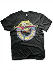 Футболка черного цвета SpongeBob