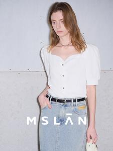 Блузка дышащая Mslan с пышными рукавами, кремовый