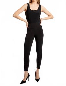 Черные блестящие леггинсы с асимметричным кроем Sympli