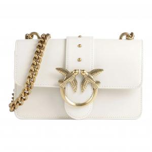 PINKO Сумка через плечо миниатюрная женская кремово-белая