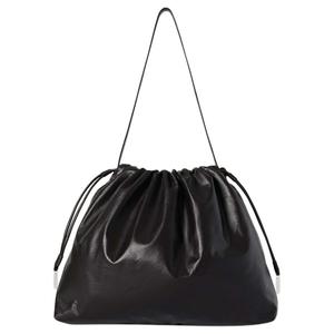 Кожаная плиссированная сумка-полумесяц, темно-коричневая женская сумка через плечо THE ROW