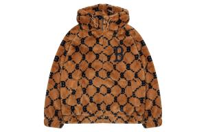 Вельветовая куртка унисекс бежево-желтая MLB