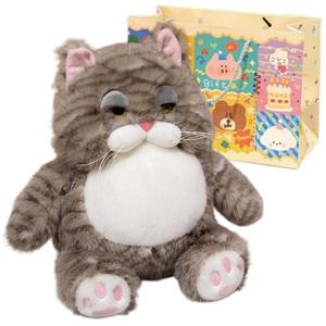 Милые плюшевые куклы с дизайном забавного питомца, глупые котики, высота 28см/38см Small bubble, хаки