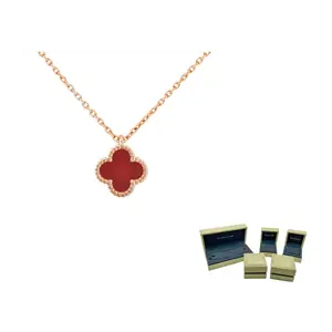 Van Cleef & Arpels 18-каратное розовое золото ожерелье женское красное