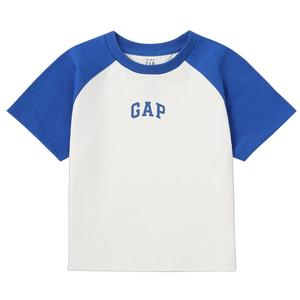 Весенняя детская футболка с коротким рукавом 100% Cotton Patchwork для мальчиков и девочек GAP, синий