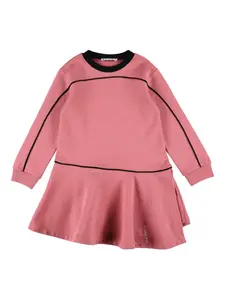 Повседневное платье с длинными рукавами Marni Kids, розовый