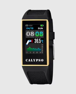 Женские часы K8502/4 Черные резиновые умные часы Calypso, черный