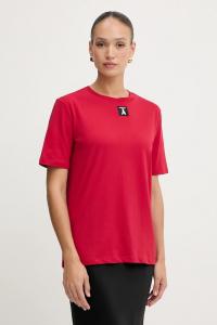 Хлопковая футболка Patrizia Pepe, красный