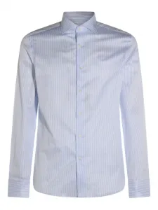 Полосатая рубашка с длинными рукавами Canali, синий