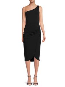 Облегающее платье на одно плечо Socialite, черный