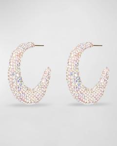 Серьги-кольца Archer с паве Lele Sadoughi, цвет Holographic Crystal