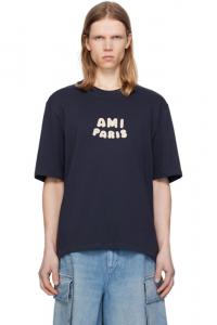Футболка из хлопка с нашивкой «Ami Paris»