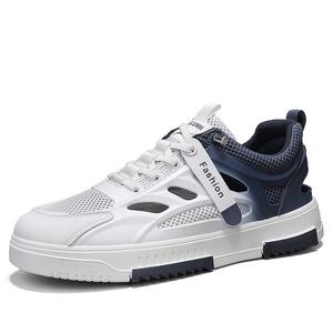 SHOUBA Мужские низкие скейтбордские кроссовки бело-синие, цвет White Blue