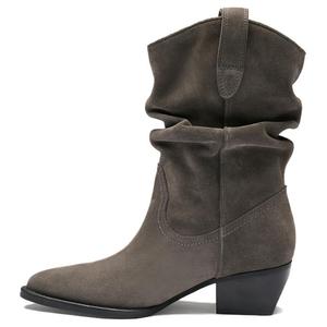 Женские ковбойские сапоги в стиле вестерн, высота 5 см LE SAUNDA, Mist Gray Color Gys