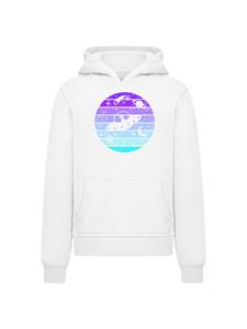 Толстовка F4NT4STIC Retro Alien Weltraum Sonnenuntergang, от белого