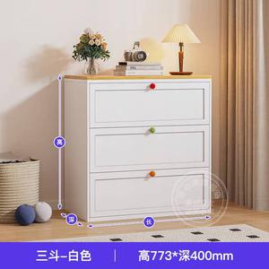 Yu Senyi Комод 100 см для гостиной настенный из дерева и металла, 3 ящика, белый, с квадратным рельефным узором