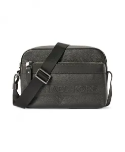 Черная кожаная сумка-мессенджер через плечо Michael Kors, черный