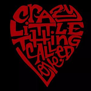 Сумасшедшая маленькая штучка под названием «Любовь» — мужская футболка с рисунком Word Art LA Pop Art, серый