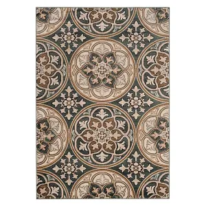 Ковер-Медальон с ботаническим узором от Lyndhurst Safavieh, мультиколор, 244x244 см