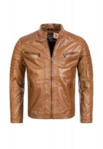 Кожаная куртка стандартного кроя Rock Creek, светло-коричневый
