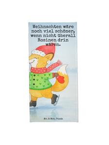 Mr. & Mrs. Panda Банное полотенце с изображением лисы на коньках, выполненное в нежно-голубом цвете