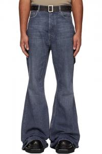 Rick Owens Drkshdw Синие конкордансы, джинсы-клеш Bolan