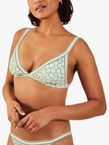 Топ бикини треугольный с принтом Daisy Accessorize, Light Green/Multi