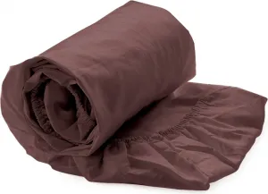 Простыня на резинке Elementi 90x200+40 см. Marsala Brown. HNL Living