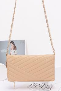 Стеганая искусственная кожа клатч-конверт FASHNZFAB, Nude